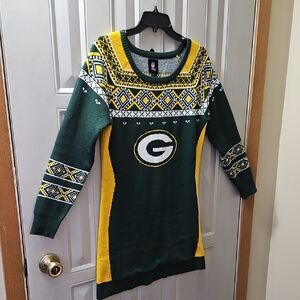NFL Green Bay Packers Medium Sweater Dress